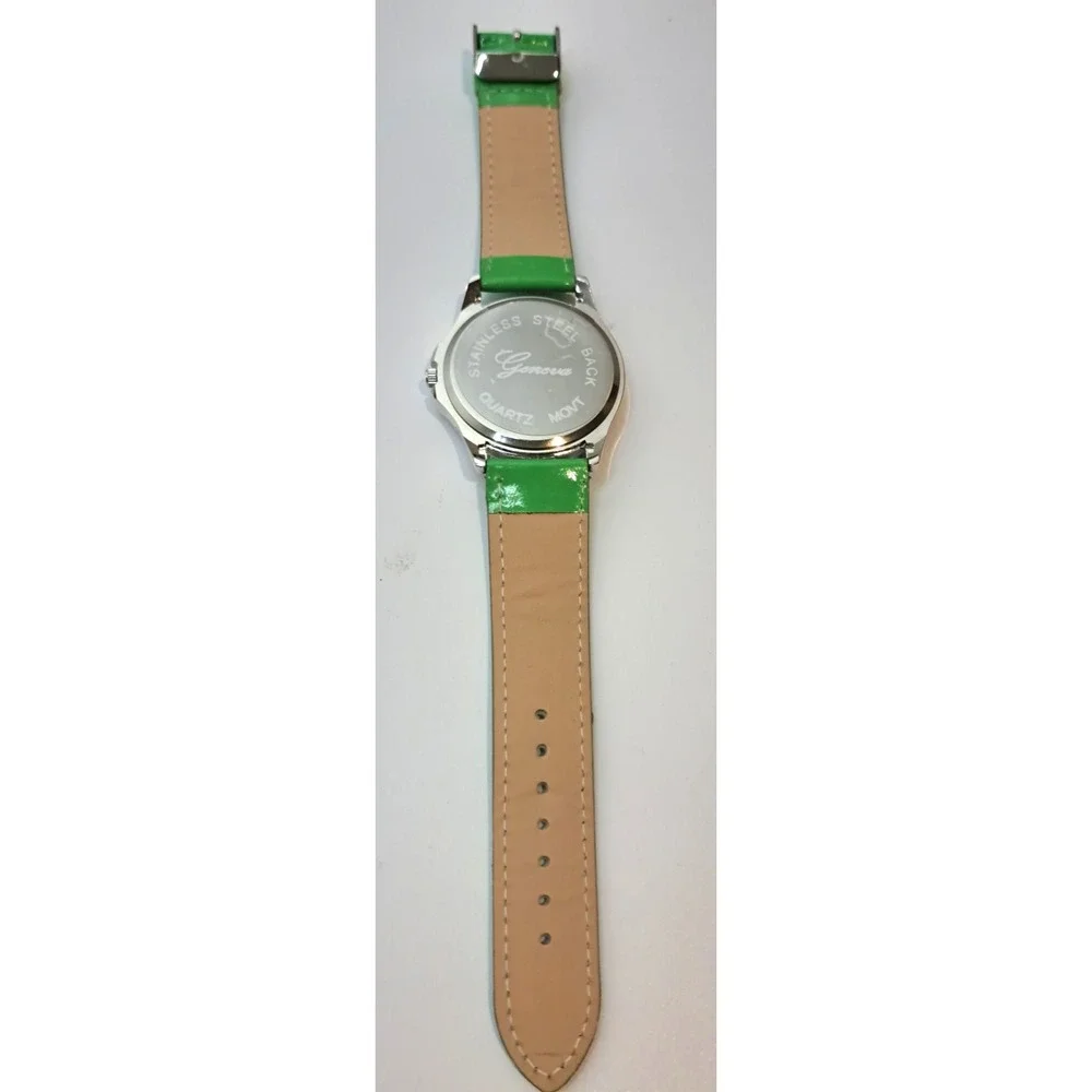Lot of 2 Preppy Watches Caribbean Joe Pineapple Pink Geneva Rhinestone‎ Green
